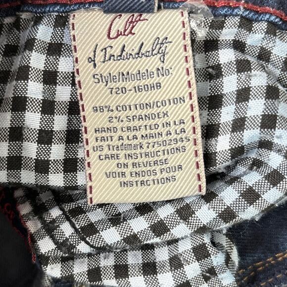 Cult of Individuality Boot Cut Jeans Womens Size 30 Dark Wash - Picture 6 of 10